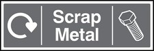 Scrap Metal Recycling Sign or Sticker - All Material & Size options 