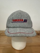 Vintage Team Yamaha Racing Snapback Hat 80s Fuzzy Embroidered Excellent