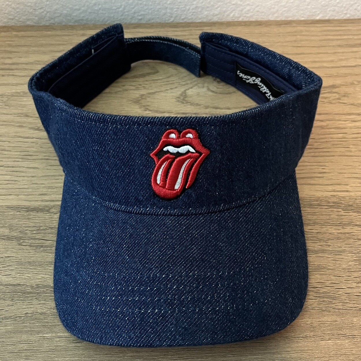 The Rolling Stones Denim Visor Adjustable Hat Cap Strapback Blue Jagger ...