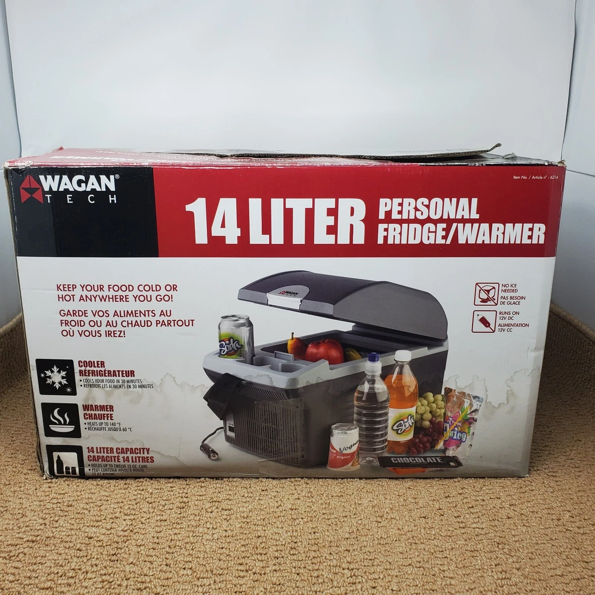 14 Liter Personal Fridge/Warmer, Auto Appliances, Wagan Tech