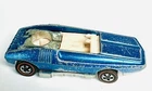 Hot Wheels Redline 1970 Whip Creamer in Blue Made In Hong Kong White Interior