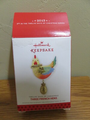 Hallmark Keepsake Ornament - 2013 Three French Hens - Twelve Days of Christmas
