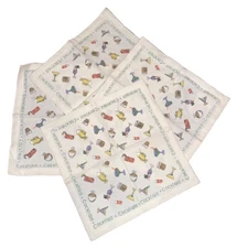 (4) Y2K DII Cocktail Napkins 100% Cotton Square Margarita Girls Night NWT 2001