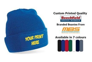 custom printed beanie hats