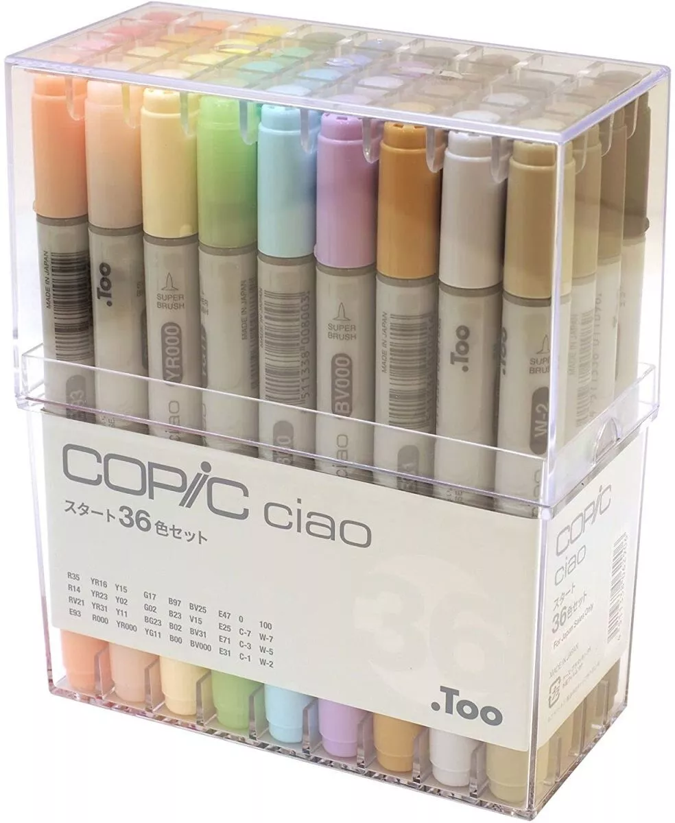 COPIC Ciao Start 36 Colors set Too Colored Marker Pen illustration New  Japan