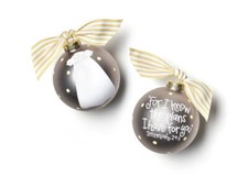 Coton Colors - Christening Gown Glass Ornament - REL-CHRGOWN