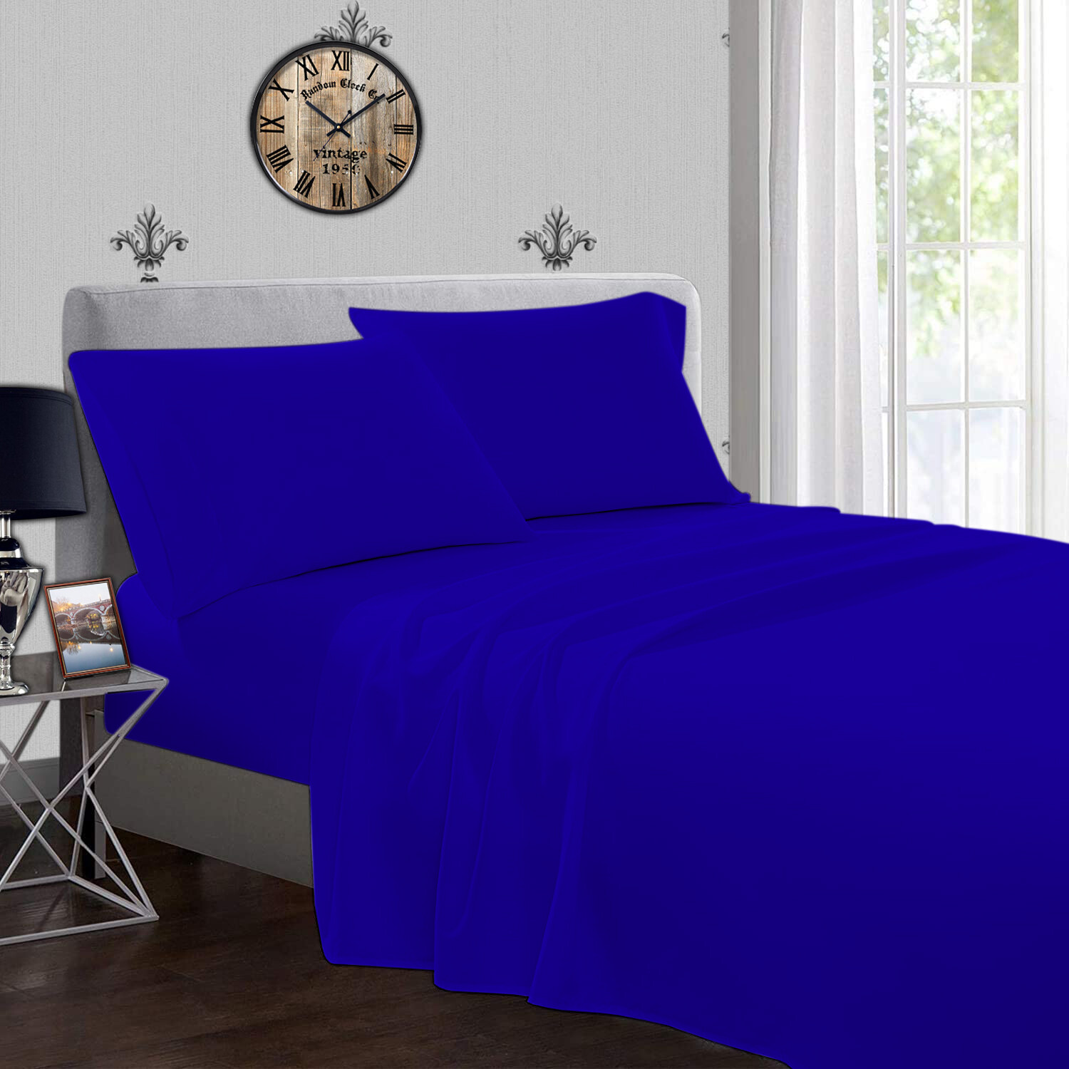 Full Flat Bed Sheets 100 Poly Cotton Single Double King Super King