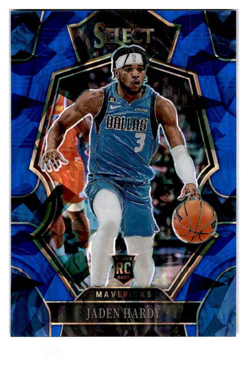 2022-23 Panini Select #174 Jaden Hardy Blue Cracked Ice Prizms