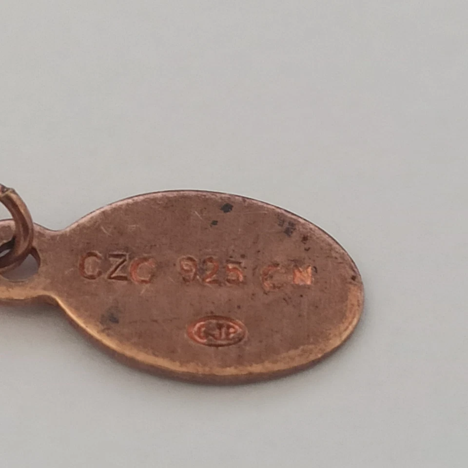 Rose Gold Necklace Plated Sterling Silver Purple CZC Layered Sparkly Elegant WOW - Image 4 of 4