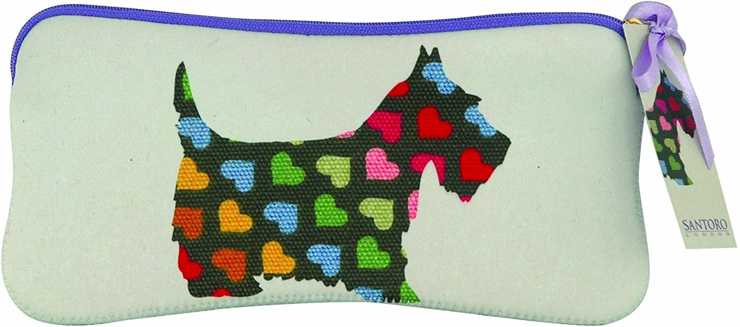 Estuche de accesorios con cremallera de neopreno para perro Santoro Scottie