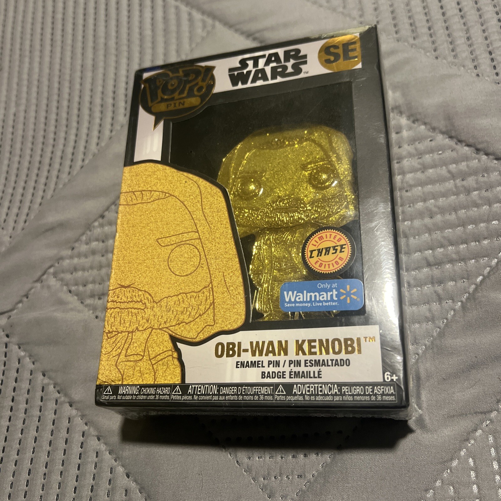 Funko Pop Pin Obi Wan Kenobi GOLD CHASE Walmart Exclusive