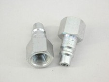  Lot of 2 Air Fittings Quick Disconnect Plug 3/8" to 3/8" Female NPT Zinc - ...