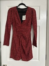 Zara Dress Long Sleeve Mini Size XS Red
