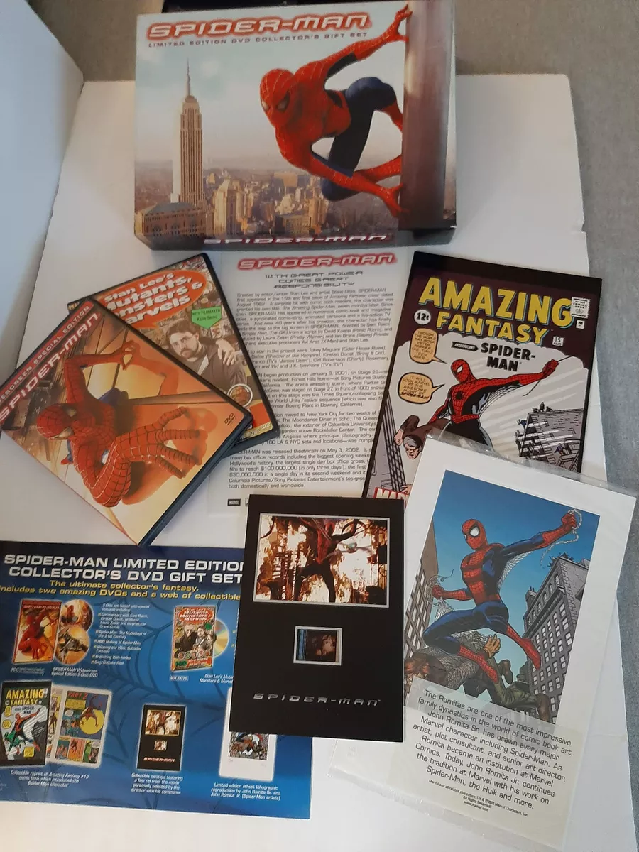 Spider Man Limited Edition DVD's Collectors Gift Set 2 Comic Books