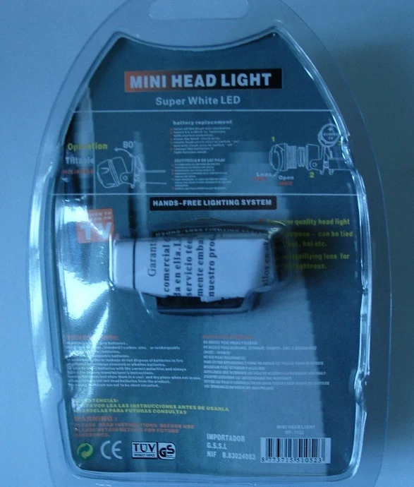 LINTERNA MINI LED PARA LA CABEZA - MANOS LIBRES  - Imagen 2 de 2