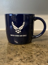 USAF U.S. Air Force Wings Blue Coffee Tea Mug Cup Military Aircraft Airplane
