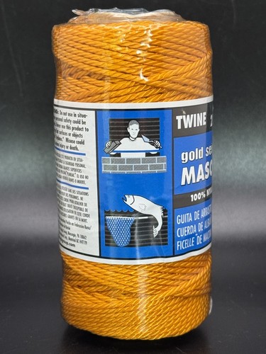 GOLD Mason Line #18 Spago Nylon Intrecciato 215 ft Giardinaggio Muratura ALTA NUOVO - Foto 2 di 4