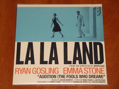 LA LA LAND OST JUSTIN HURWITZ *RARE* SIGNED LP BLUE VINYL