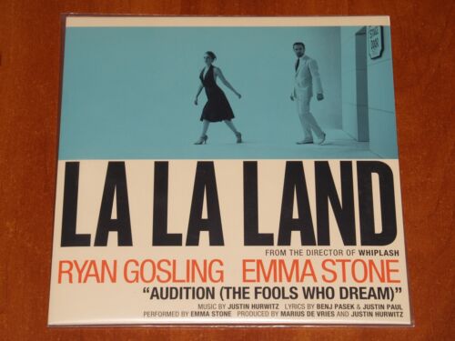 LA LA LAND OST JUSTIN HURWITZ *RARE* SIGNED LP BLUE VINYL & 7" SINGLE PROMO !! - Foto 6 di 8