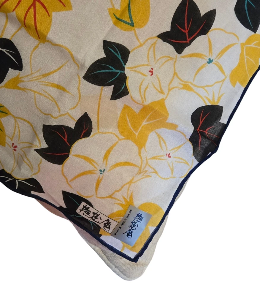 Pañuelo para mujer otoño pañuelo floral negro dorado años 60 MOD Japón Oriental 16" Foto 2 de 4