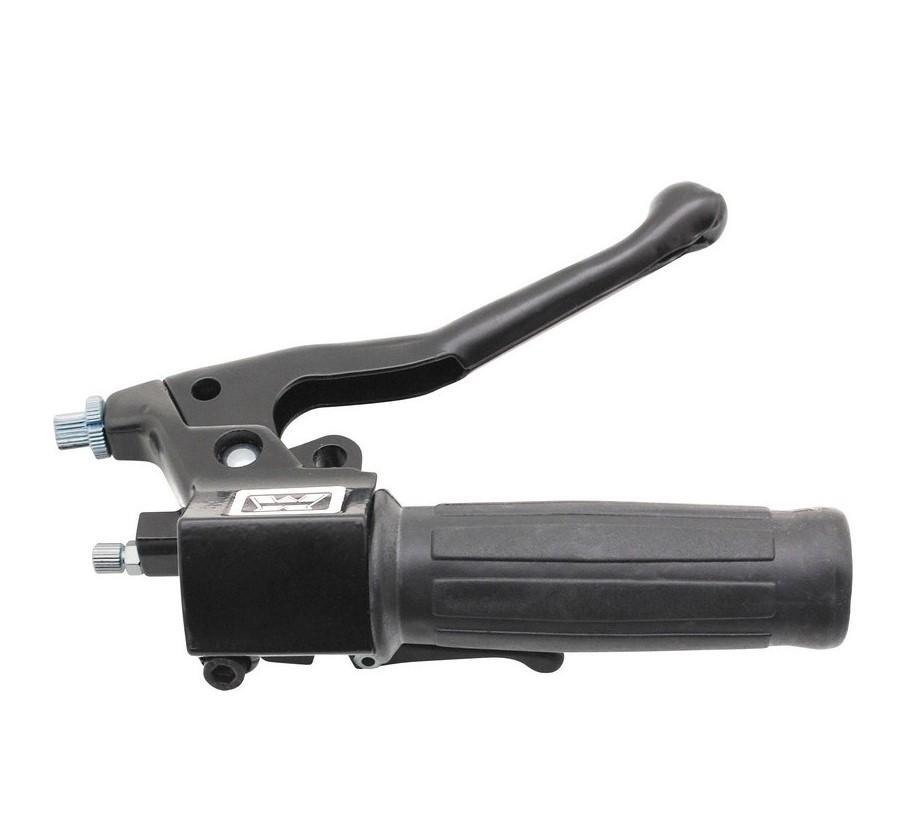Poignée de gaz pour MBK 50 avec tirage fluide en PVC noir robuste