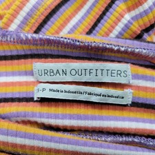 Urban Outfitters Striped Ribbed Turtleneck Dress Y2K Retro Knit Size Small