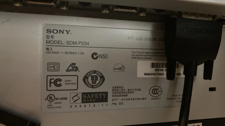 Sony SDM-P234/B 23" LCD Monitor in Great Shape! - Image 3 of 4