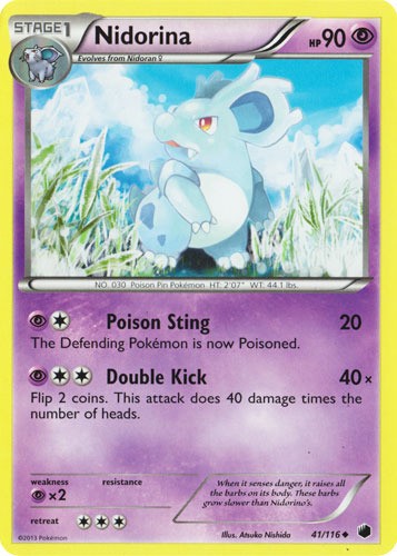 Nidorina - 41/116 - Uncommon Lightly Played Plasma Freeze