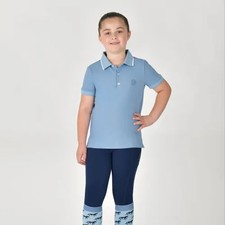 Dublin Cotton Pique Children's Polo - Blue Fog - Slight Seconds