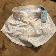 NWT DSG Stride Shorts - Girls Large - White Spacedye