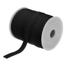 1/2 Inch Double Fold Bias Tape Continuous Bulk Bias Tape Black 55 Yards
