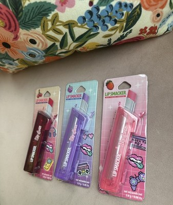 Lip Smacker Flip Gloss Set Strawberry Grape Cherry Fizz Brand New 2026 