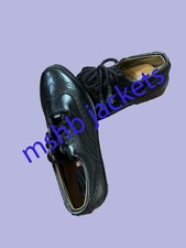 New Men's Black Handmade Ghillie Brogues Scottish highland kilt shoes with laces