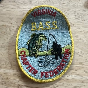 VINTAGE BASS Anglers Sportsman Society Fishing Virginia Chapter Federation Patch