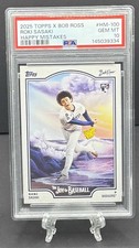 2025 Topps X Bob Ross the Joy of Baseball - Roki Sasaki #100-SP Happy PSA 10