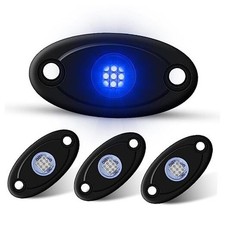 4Pods Rock Lights Neon Underglow led Lamp for Car Trucks ATV UTV SUV Boat Blue