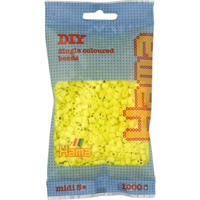 HAMA 207-43 Bügelperlen Midi - Pastell Gelb 1000 Perlen, ab 5 Jahren