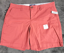 Old Navy Everyday Short Women Red Pink Flat Front Stretch Lightweight 7" NWT