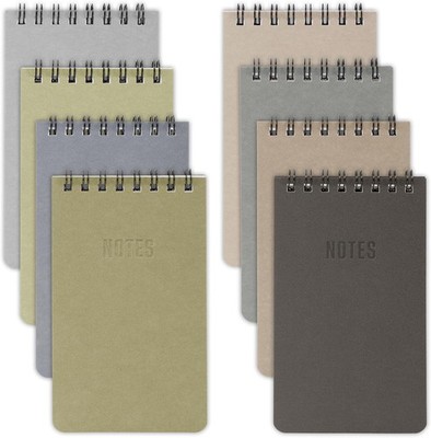 ZICOTO Set of 8 Pocket Notebooks 3x5 Spiral Pads