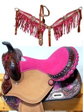 Leather Western Handmade Barrel Racing Horse Saddle Racer Equestrian Trail Tack