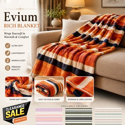 Cotton Rich Sofa Bett Überwurf Decke Luxus Gefärbt Garn Webdecke Alle Größen