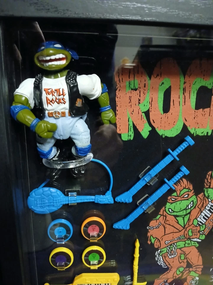 TMNT 1991 Heavy Metal Rock N Rollin' Roll REGALO DE NAVIDAD D.A.R.E.  Juguetes vintage Foto 4 de 4