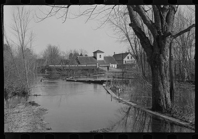 Photo:Sebago Lake Maine 1936 Flooded Highway Road Scene