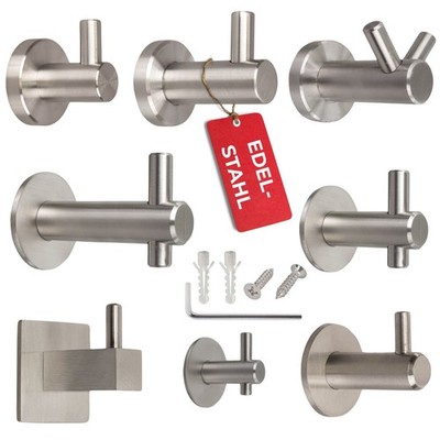 Kleiderhaken EDELSTAHL Garderobenhaken Wandhaken Mantelhaken Garderobe Haken