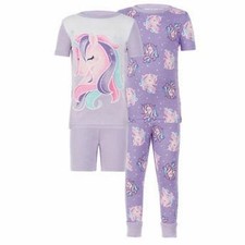 Kirkland Signature Kids' 4-piece Cotton PJ Set, Unicorn