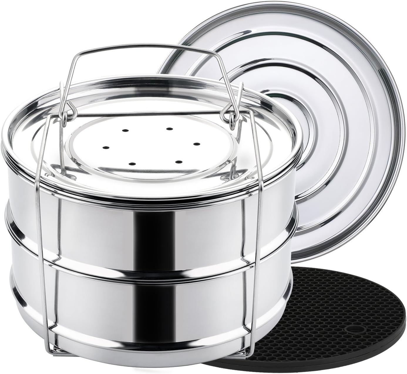 Stackable Steamer Insert Pans for Instant Pot 6/8 qt