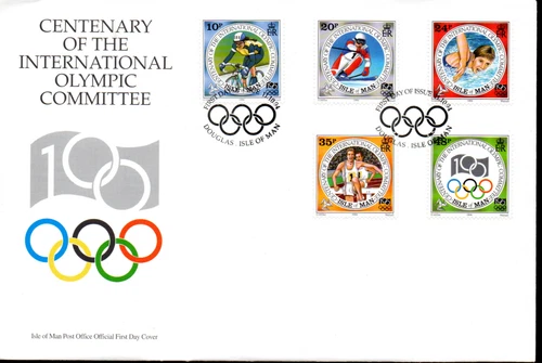 Isle of Man 1994 Centenary of Olympic Games FDC