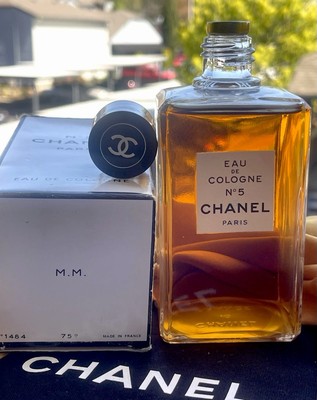 VINTAGE CHANEL NO.5 COLOGNE M.M HUGE M.M. Size W/ PRE-BARCODE RARE