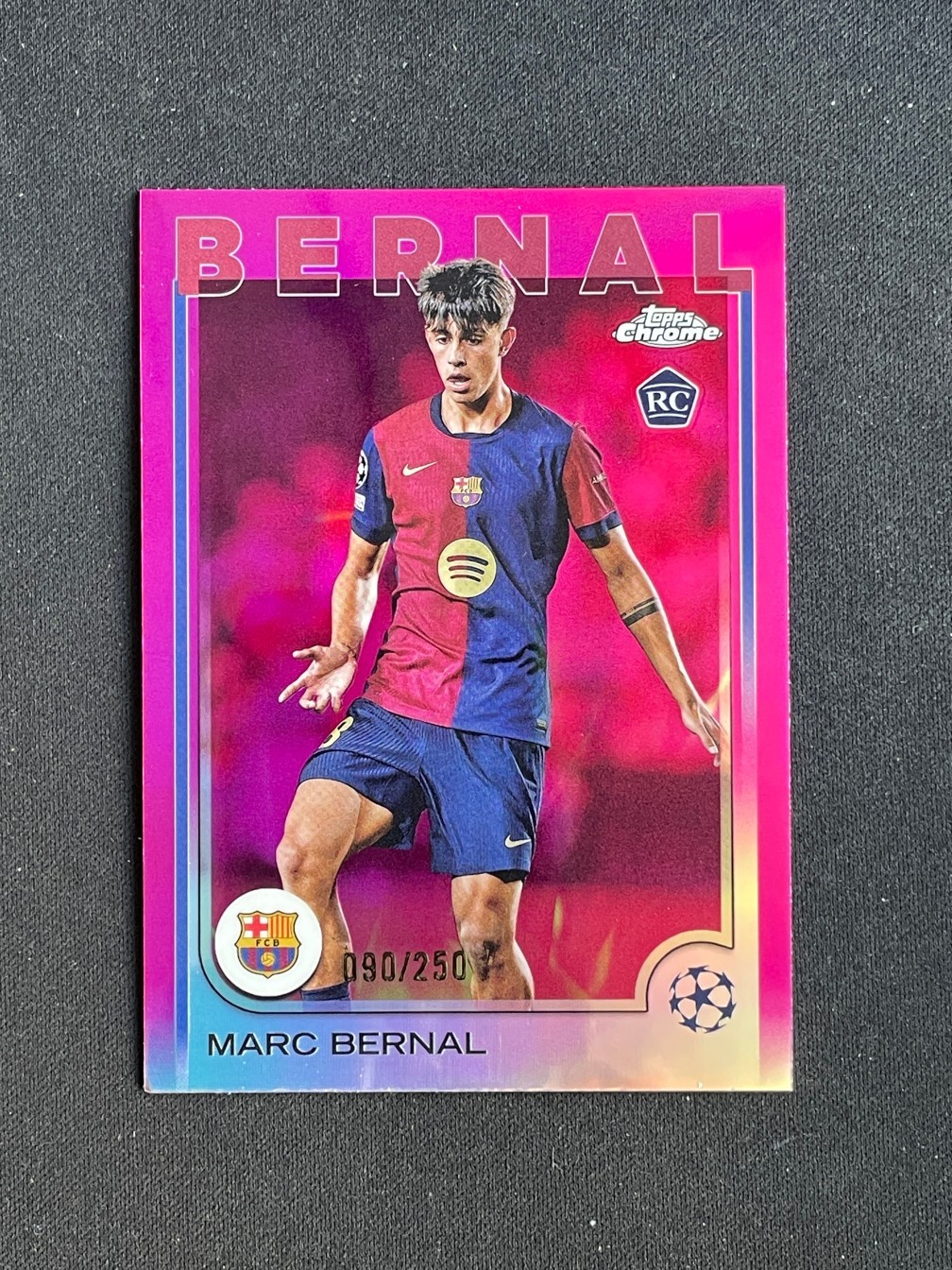 Marc Bernal 2024-25 Topps Chrome UCC Pink Refractor 090/250 RC #39