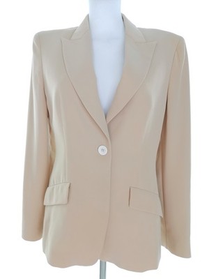 MARELLA Damen Jäckchen mit Verschluss Gr. 34 Beige Langer Ärmel Knöpfe Kragen